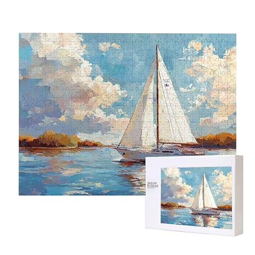 Puzzle für Erwachsene 2000 Segelboot Puzzle Erwachsene Pädagogisches Spiel Herausforderung Spielzeug 1000 Teile DIY-Bastel Puzzles für Heimdekoration, Geschenke von Glslmznq