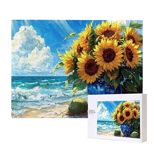 Puzzle für Erwachsene 2000 Sonnenblume Puzzle Erwachsene Pädagogisches Spiel Herausforderung Spielzeug 1000 Teile DIY-Bastel Puzzles für Heimdekoration, Geschenke von Glslmznq