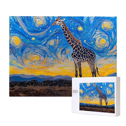 Puzzle für Erwachsene 2000 Sternenhimmel Giraffe Puzzle Erwachsene Pädagogisches Spiel Herausforderung Spielzeug 1000 Teile DIY-Bastel Puzzles für Heimdekoration, Geschenke von Glslmznq
