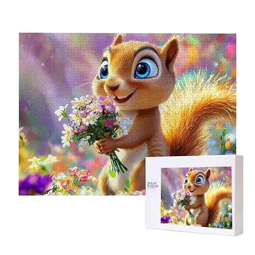 Puzzle für Erwachsene 2000 Süßes Eichhörnchen Puzzle Erwachsene Pädagogisches Spiel Herausforderung Spielzeug 1000 Teile DIY-Bastel Puzzles für Heimdekoration, Geschenke von Glslmznq