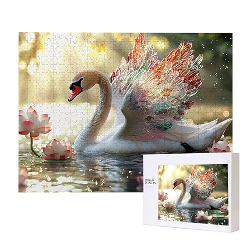 Puzzle für Erwachsene 2000 Tier Schwan Puzzle Erwachsene Pädagogisches Spiel Herausforderung Spielzeug 1000 Teile DIY-Bastel Puzzles für Heimdekoration, Geschenke von Glslmznq