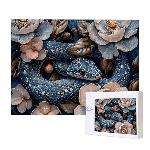 Puzzle für Erwachsene 300 Blumen Schlangen Puzzle Erwachsene Pädagogisches Spiel Herausforderung Spielzeug 1000 Teile DIY-Bastel Puzzles für Heimdekoration, Geschenke von Glslmznq