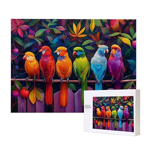 Puzzle für Erwachsene 300 Bunt Vogel Puzzle Erwachsene Pädagogisches Spiel Herausforderung Spielzeug 1000 Teile DIY-Bastel Puzzles für Heimdekoration, Geschenke von Glslmznq