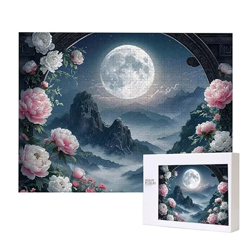 Puzzle für Erwachsene 300 Butterfly Rose Puzzle Erwachsene Pädagogisches Spiel Herausforderung Spielzeug 1000 Teile DIY-Bastel Puzzles für Heimdekoration, Geschenke von Glslmznq