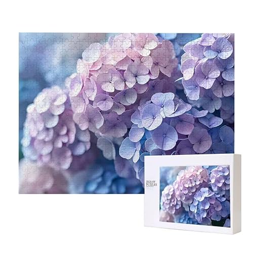 Puzzle für Erwachsene 300 Hortensie macrophylla Puzzle Erwachsene Pädagogisches Spiel Herausforderung Spielzeug 1000 Teile DIY-Bastel Puzzles für Heimdekoration, Geschenke von Glslmznq