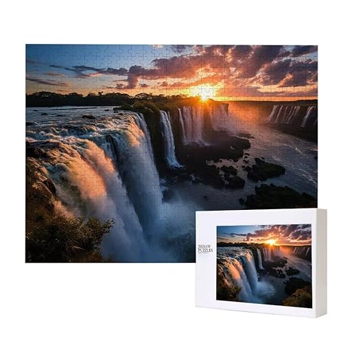 Puzzle für Erwachsene 300 Iguazu Falls Puzzle Erwachsene Pädagogisches Spiel Herausforderung Spielzeug 1000 Teile DIY-Bastel Puzzles für Heimdekoration, Geschenke von Glslmznq