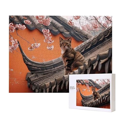 Puzzle für Erwachsene 300 Tiere Katzen Puzzle für Erwachsene Pädagogisches Spiel Herausforderung Spielzeug 1000 Teile DIY-Bastel Puzzles für Heimdekoration, Geschenke von Glslmznq