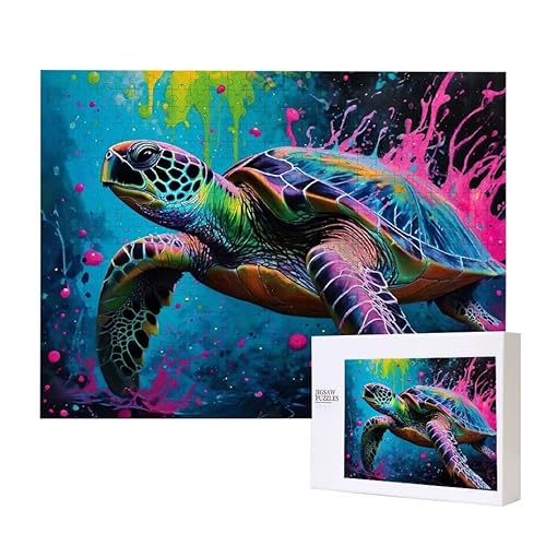 Puzzle für Erwachsene 3000 Meeresschildkröte Puzzle Erwachsene Pädagogisches Spiel Herausforderung Spielzeug 1000 Teile DIY-Bastel Puzzles für Heimdekoration, Geschenke von Glslmznq