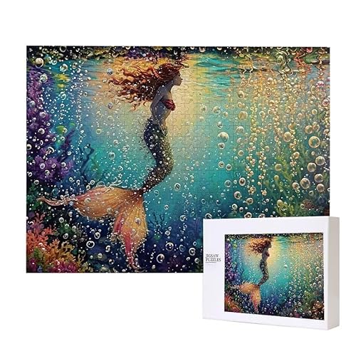 Puzzle für Erwachsene 3000 Meerjungfrau Puzzle Erwachsene Pädagogisches Spiel Herausforderung Spielzeug 1000 Teile DIY-Bastel Puzzles für Heimdekoration, Geschenke von Glslmznq