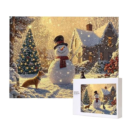 Puzzle für Erwachsene 3000 Weihnachten Schneemann Puzzle Erwachsene Pädagogisches Spiel Herausforderung Spielzeug 1000 Teile DIY-Bastel Puzzles für Heimdekoration, Geschenke von Glslmznq