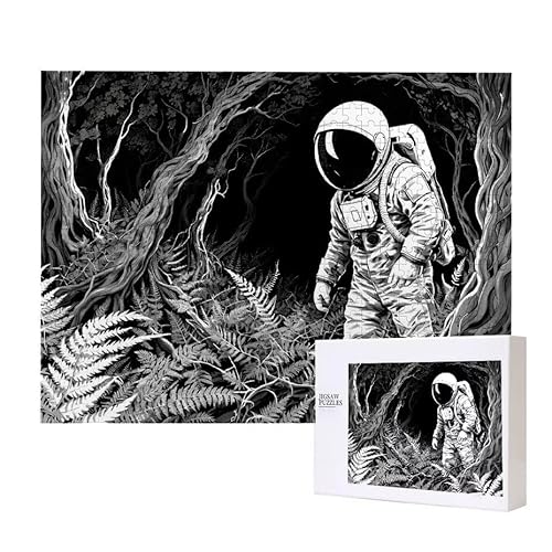 Puzzle für Erwachsene 500 Astronaut Puzzle Erwachsene Pädagogisches Spiel Herausforderung Spielzeug 1000 Teile DIY-Bastel Puzzles für Heimdekoration, Geschenke von Glslmznq