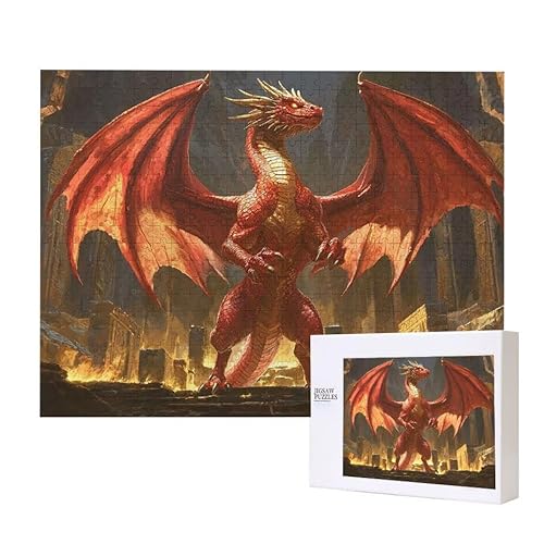 Puzzle für Erwachsene 500 Drache Puzzle Erwachsene Pädagogisches Spiel Herausforderung Spielzeug 1000 Teile DIY-Bastel Puzzles für Heimdekoration, Geschenke von Glslmznq