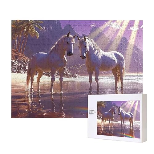 Puzzle für Erwachsene 500 Dreamy Horse Puzzle Erwachsene Pädagogisches Spiel Herausforderung Spielzeug 1000 Teile DIY-Bastel Puzzles für Heimdekoration, Geschenke von Glslmznq