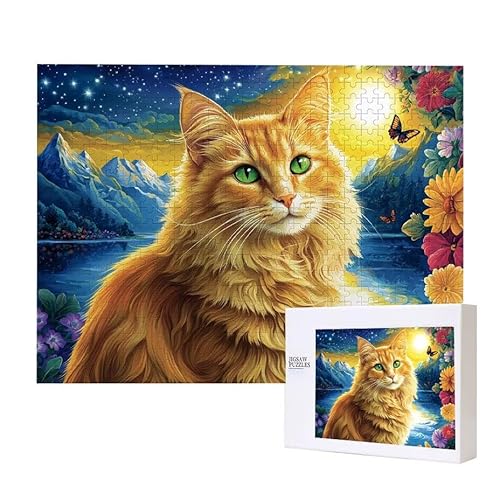 Puzzle für Erwachsene 500 Ingwerkatze Puzzle Erwachsene Pädagogisches Spiel Herausforderung Spielzeug 1000 Teile DIY-Bastel Puzzles für Heimdekoration, Geschenke von Glslmznq