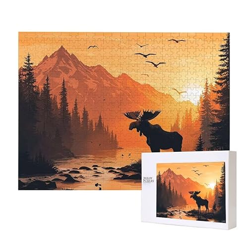 Puzzle für Erwachsene 500 Landschaft Antilope Puzzle Erwachsene Pädagogisches Spiel Herausforderung Spielzeug 1000 Teile DIY-Bastel Puzzles für Heimdekoration, Geschenke von Glslmznq