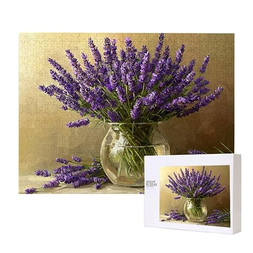Puzzle für Erwachsene 500 Lavendelblüte Puzzle Erwachsene Pädagogisches Spiel Herausforderung Spielzeug 1000 Teile DIY-Bastel Puzzles für Heimdekoration, Geschenke von Glslmznq