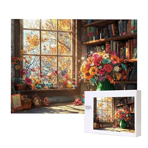 Puzzle für Erwachsene 500 Studie Blumen Puzzle Erwachsene Pädagogisches Spiel Herausforderung Spielzeug 1000 Teile DIY-Bastel Puzzles für Heimdekoration, Geschenke von Glslmznq