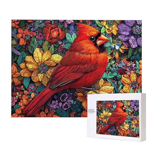 Red Bird Puzzle 300 Teile Puzzles Erwachsene, Helle und farbenfrohe Puzzles, Indoor-Puzzle-Kreativspiel zur Entspannung von Erwachsenen und Erziehung oder als Geschenk I-272 von Glslmznq