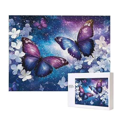 Schmetterling Blume Puzzle 300 Teile Puzzles Erwachsene, Helle und farbenfrohe Puzzles, Indoor-Puzzle-Kreativspiel zur Entspannung von Erwachsenen und Erziehung oder als Geschenk I-296 von Glslmznq