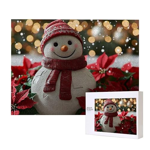 Schneemann Puzzle 3000 Teile Puzzles Erwachsene, Helle und farbenfrohe Puzzles, Indoor-Puzzle-Kreativspiel zur Entspannung von Erwachsenen und Erziehung oder als Geschenk I-731 von Glslmznq