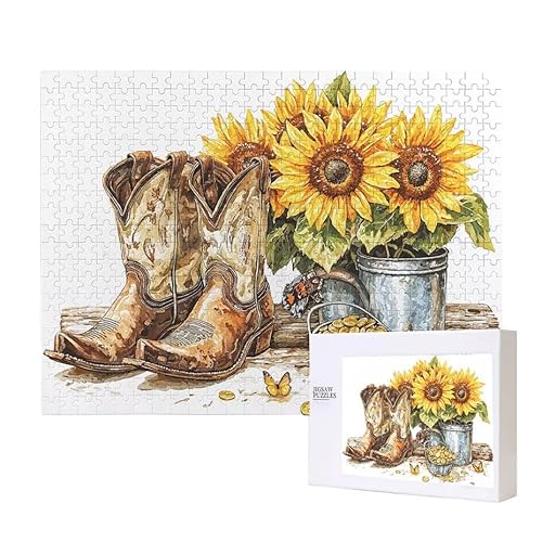 Schuhe Sonnenblumen Puzzle 500 Teile Puzzles Erwachsene, Helle und farbenfrohe Puzzles, Indoor-Puzzle-Kreativspiel zur Entspannung von Erwachsenen und Erziehung oder als Geschenk I-705 Schuhe Sonnenblumen Puzzle 500 Teile Puzzles Erwachsene, Helle und farbenfrohe Puzzles, Indoor-Puzzle-Kreativspiel zur Entspannung von Erwachsenen und Erziehung oder als Geschenk I-705 von Glslmznq