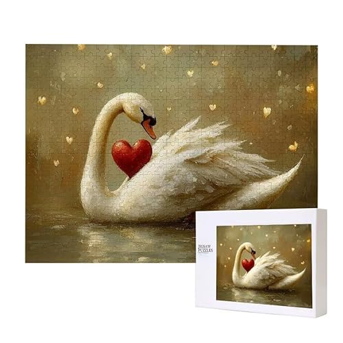 Schwan Puzzle 3000 Teile Puzzles Erwachsene, Helle und farbenfrohe Puzzles, Indoor-Puzzle-Kreativspiel zur Entspannung von Erwachsenen und Erziehung oder als Geschenk I-655 von Glslmznq