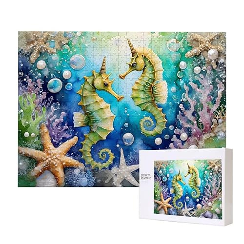 Seepferdchen Puzzle 2000 Teile Puzzles Erwachsene, Helle und farbenfrohe Puzzles, Indoor-Puzzle-Kreativspiel zur Entspannung von Erwachsenen und Erziehung oder als Geschenk I-228 von Glslmznq