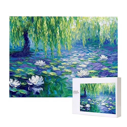 Seerosen Puzzle 3000 Teile Puzzles Erwachsene, Helle und farbenfrohe Puzzles, Indoor-Puzzle-Kreativspiel zur Entspannung von Erwachsenen und Erziehung oder als Geschenk I-645 von Glslmznq