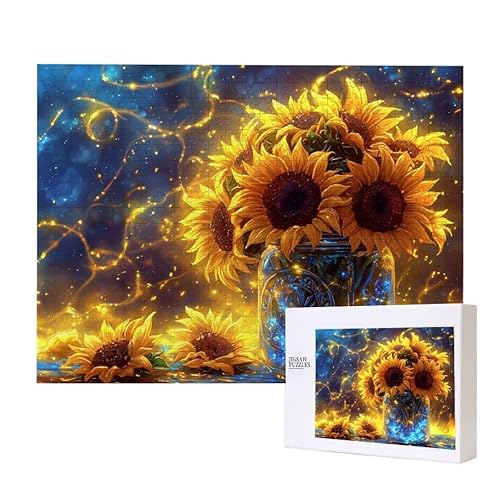 Sonnenblume Puzzle 3000 Teile Puzzles Erwachsene, Helle und farbenfrohe Puzzles, Indoor-Puzzle-Kreativspiel zur Entspannung von Erwachsenen und Erziehung oder als Geschenk I-683 von Glslmznq