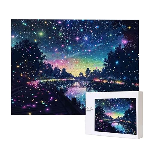 Sternenhimmel Landschaft Puzzle 3000 Teile Puzzles Erwachsene, Helle und farbenfrohe Puzzles, Indoor-Puzzle-Kreativspiel zur Entspannung von Erwachsenen und Erziehung oder als Geschenk I-707 von Glslmznq