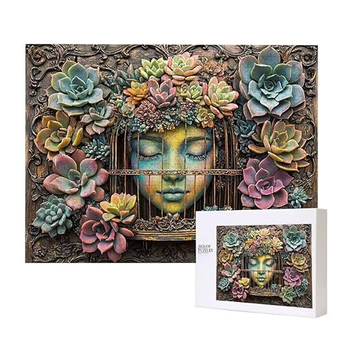 Sukkulenten Puzzle 2000 Teile Puzzles Erwachsene, Helle und farbenfrohe Puzzles, Indoor-Puzzle-Kreativspiel zur Entspannung von Erwachsenen und Erziehung oder als Geschenk I-138 von Glslmznq