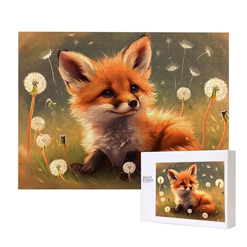 Tier Fuchs Puzzle 500 Teile Puzzles Erwachsene, Helle und farbenfrohe Puzzles, Indoor-Puzzle-Kreativspiel zur Entspannung von Erwachsenen und Erziehung oder als Geschenk I-95 von Glslmznq