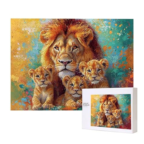 Tier Löwe Puzzle 3000 Teile Puzzles Erwachsene, Helle und farbenfrohe Puzzles, Indoor-Puzzle-Kreativspiel zur Entspannung von Erwachsenen und Erziehung oder als Geschenk I-127 von Glslmznq