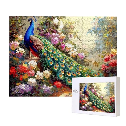 Tier Pfau Puzzle 3000 Teile Puzzles Erwachsene, Helle und farbenfrohe Puzzles, Indoor-Puzzle-Kreativspiel zur Entspannung von Erwachsenen und Erziehung oder als Geschenk I-113 von Glslmznq