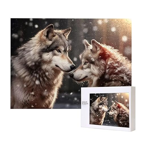 Tier Wolf Puzzle 2000 Teile Puzzles Erwachsene, Helle und farbenfrohe Puzzles, Indoor-Puzzle-Kreativspiel zur Entspannung von Erwachsenen und Erziehung oder als Geschenk I-114 von Glslmznq
