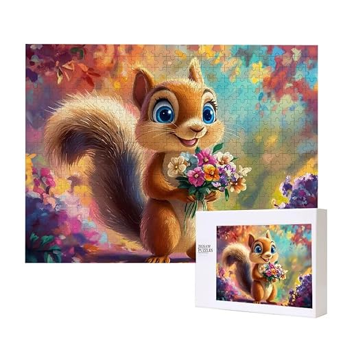 Tiere Eichhörnchen Puzzle 1000 Teile Puzzles Erwachsene, Helle und farbenfrohe Puzzles, Indoor-Puzzle-Kreativspiel zur Entspannung von Erwachsenen und Erziehung oder als Geschenk I-128 von Glslmznq