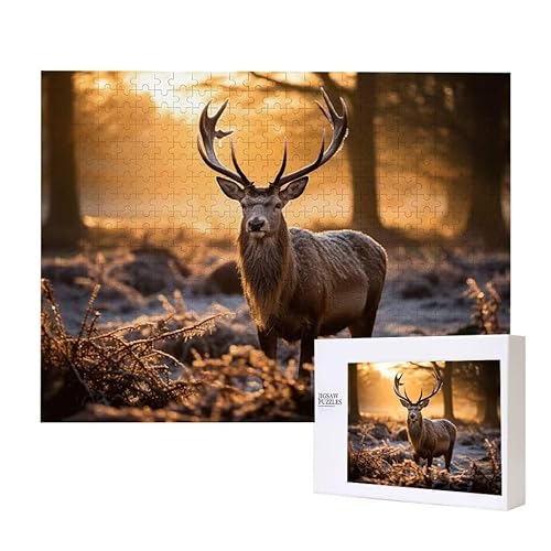Tiere Hirsch Puzzle 1000 Teile Puzzles Erwachsene, Helle und farbenfrohe Puzzles, Indoor-Puzzle-Kreativspiel zur Entspannung von Erwachsenen und Erziehung oder als Geschenk I-118 von Glslmznq