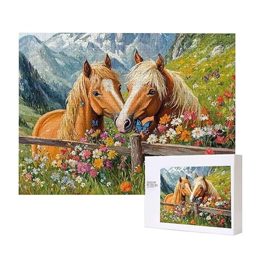 Tiere Pferde Puzzle 3000 Teile Puzzles Erwachsene, Helle und farbenfrohe Puzzles, Indoor-Puzzle-Kreativspiel zur Entspannung von Erwachsenen und Erziehung oder als Geschenk I-123 von Glslmznq