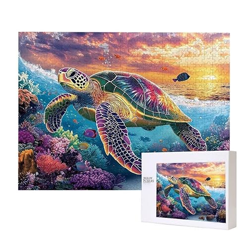 Tiere Schildkröten Puzzle 3000 Teile Puzzles Erwachsene, Helle und farbenfrohe Puzzles, Indoor-Puzzle-Kreativspiel zur Entspannung von Erwachsenen und Erziehung oder als Geschenk I-111 von Glslmznq