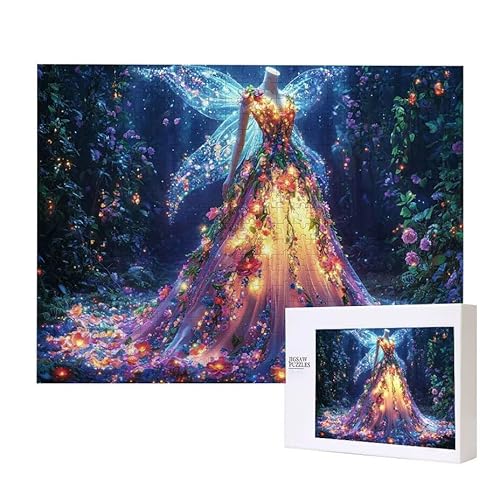 Traumhaftes Brautkleid Puzzle 1000 Teile Puzzles Erwachsene, Helle und farbenfrohe Puzzles, Indoor-Puzzle-Kreativspiel zur Entspannung von Erwachsenen und Erziehung oder als Geschenk I-500 von Glslmznq
