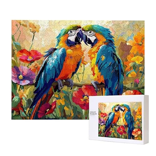 Vögel Papageien Puzzle 1000 Teile Puzzles Erwachsene, Helle und farbenfrohe Puzzles, Indoor-Puzzle-Kreativspiel zur Entspannung von Erwachsenen und Erziehung oder als Geschenk I-528 von Glslmznq