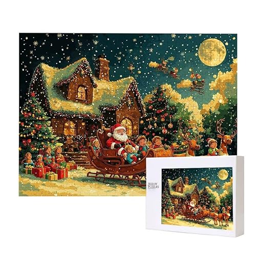 Weihnachten Puzzle 3000 Teile Puzzles Erwachsene, Helle und farbenfrohe Puzzles, Indoor-Puzzle-Kreativspiel zur Entspannung von Erwachsenen und Erziehung oder als Geschenk I-601 von Glslmznq