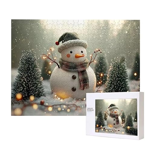 Weihnachten Schneemann Puzzle 3000 Teile Puzzles Erwachsene, Helle und farbenfrohe Puzzles, Indoor-Puzzle-Kreativspiel zur Entspannung von Erwachsenen und Erziehung oder als Geschenk I-617 von Glslmznq