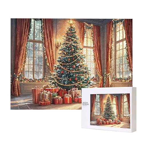 Weihnachtsbaum Puzzle 2000 Teile Puzzles Erwachsene, Helle und farbenfrohe Puzzles, Indoor-Puzzle-Kreativspiel zur Entspannung von Erwachsenen und Erziehung oder als Geschenk I-616 von Glslmznq