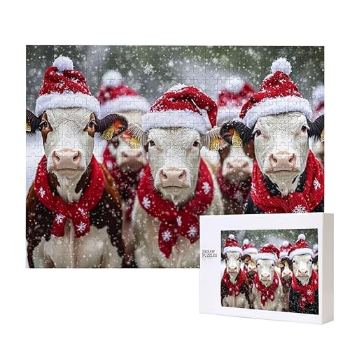 Weihnachtsbull Puzzle 3000 Teile Puzzles Erwachsene, Helle und farbenfrohe Puzzles, Indoor-Puzzle-Kreativspiel zur Entspannung von Erwachsenen und Erziehung oder als Geschenk I-611 von Glslmznq