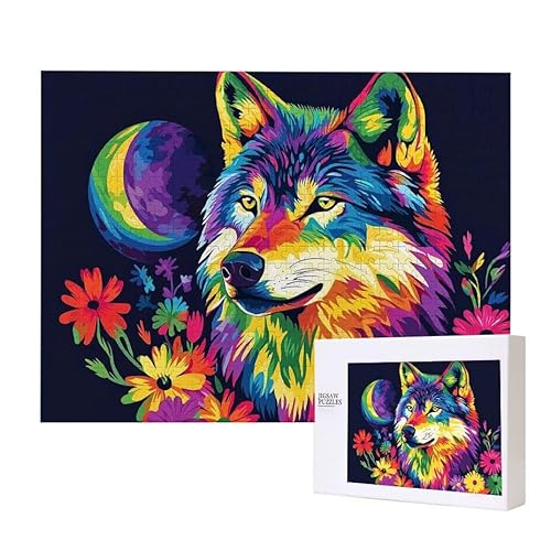Wolf Mond Puzzle 300 Teile Puzzles Erwachsene, Helle und farbenfrohe Puzzles, Indoor-Puzzle-Kreativspiel zur Entspannung von Erwachsenen und Erziehung oder als Geschenk I-430 Wolf Mond Puzzle 300 Teile Puzzles Erwachsene, Helle und farbenfrohe Puzzles, Indoor-Puzzle-Kreativspiel zur Entspannung von Erwachsenen und Erziehung oder als Geschenk I-430 von Glslmznq