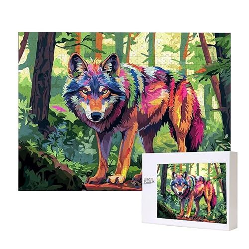 Wolf Tier Puzzle 3000 Teile Puzzles Erwachsene, Helle und farbenfrohe Puzzles, Indoor-Puzzle-Kreativspiel zur Entspannung von Erwachsenen und Erziehung oder als Geschenk I-429 von Glslmznq