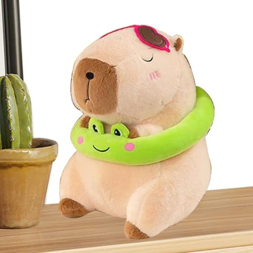 Capybara Plüschtier, Capybara Plüschtier | Capybara niedlich mit Schwimmspielzeug - 33 cm Soft and Entzückende Cartoon Plüschtiere Lustige Dekoration von Glugahrif