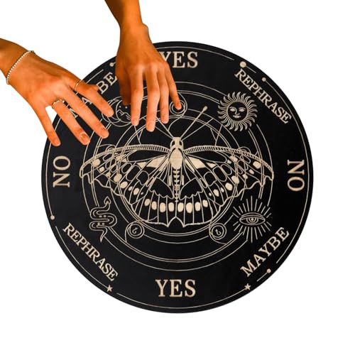 Divination Board Dowsing | Holz Wahrsageplättchen Nachrichtenbrett Mit Buchstaben - Ouija Brettspiel Wahrsagung Für Anfänger & Freunde von Glugahrif