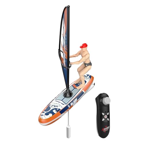 Ferngesteuerte Boote für Wasser, ferngesteuertes Boot, Strandspielzeug für 8 bis 12 Jahre | Wasserdichtes Pool-Segelspiel mit LED-Lichtern, 2,4 GHz für Badespiel von Glugahrif